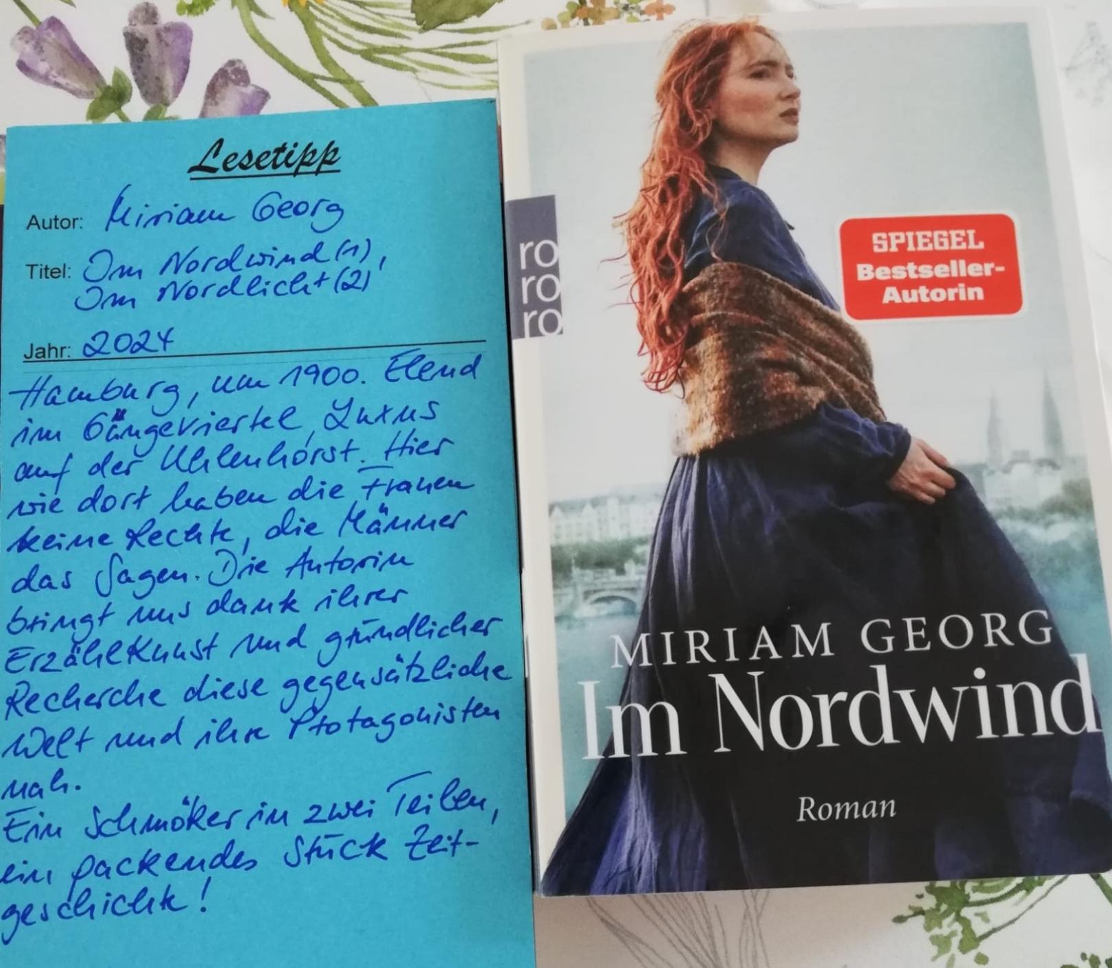 Lesetipp Mai 2025 - Miriam Georg - Im Nordwind (c) köB Anrath