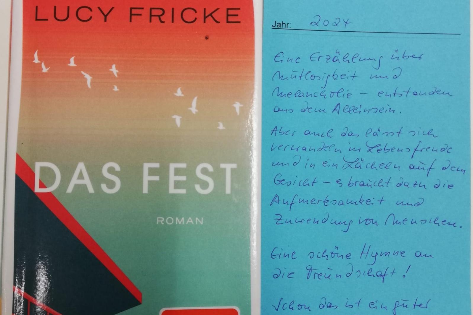 Lesetipp 2026-03-26 Lucy Fricke - Das Fest (c) köb Anrath